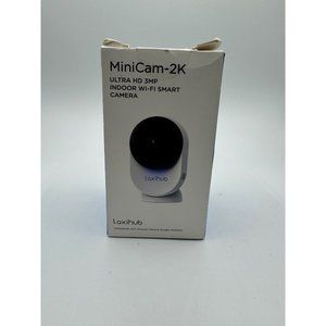 Laxihub Minicam-2K Black White Indoor Wireless Wi-Fi Smart HD Security Camera